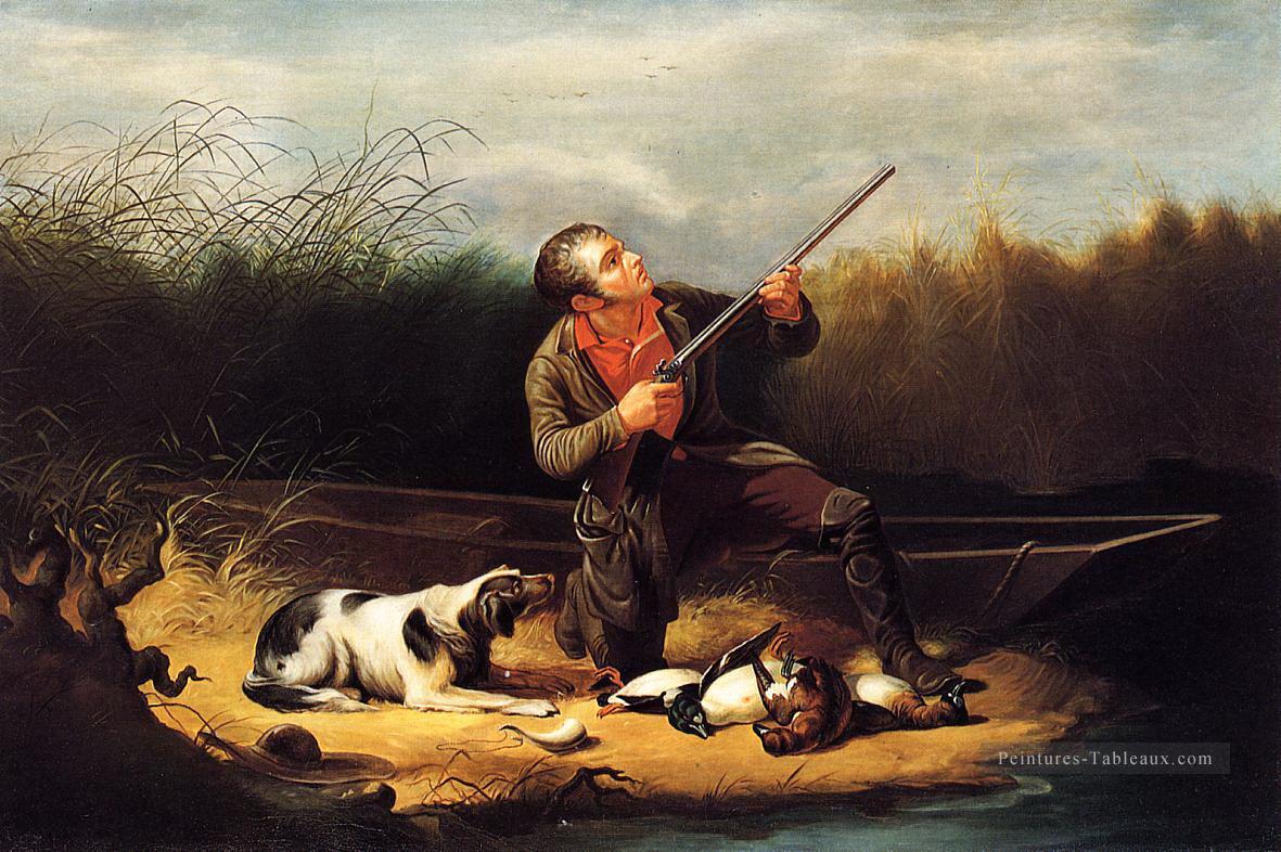 William Tylee Ranney xx tir de canard sauvage sur l’aile cynégétique Peintures à l'huile